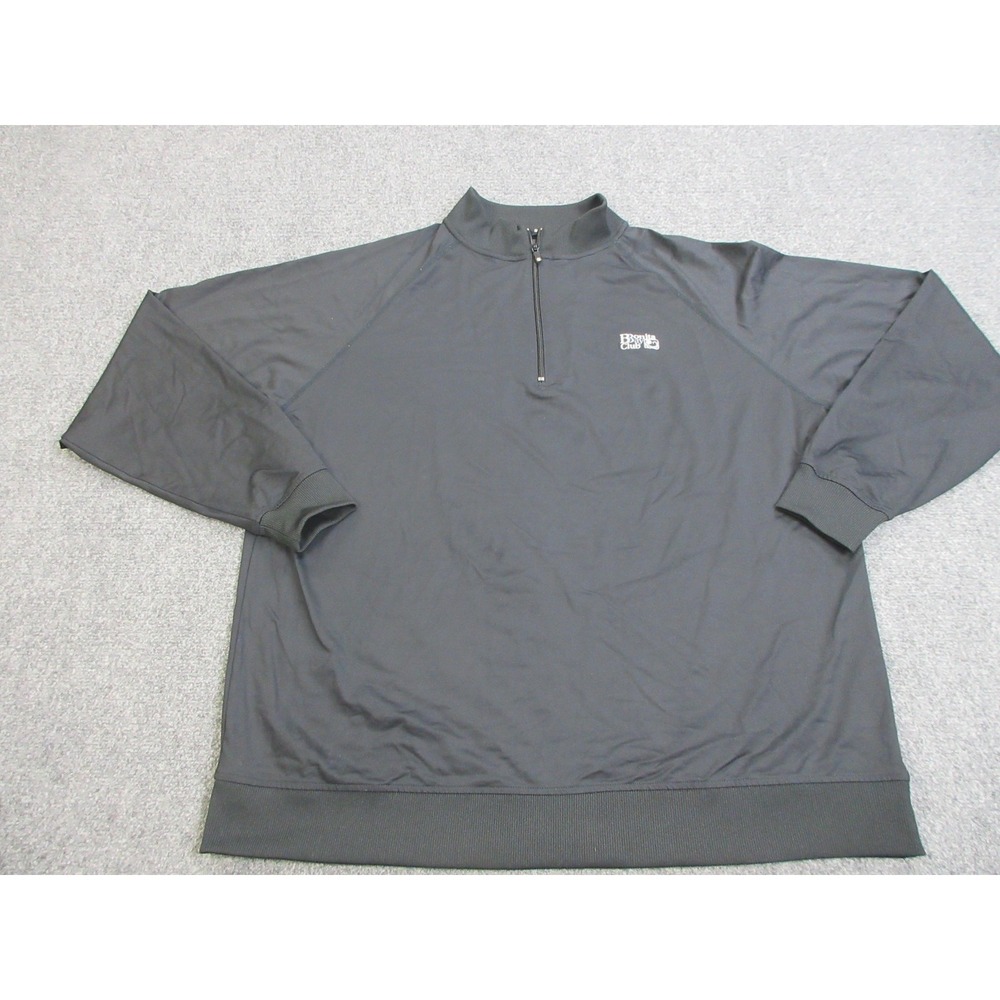 FootJoy Pullover Mens 2XL Black 1/4 Zip Long Sleeve Golf Top Bonita Bay Club